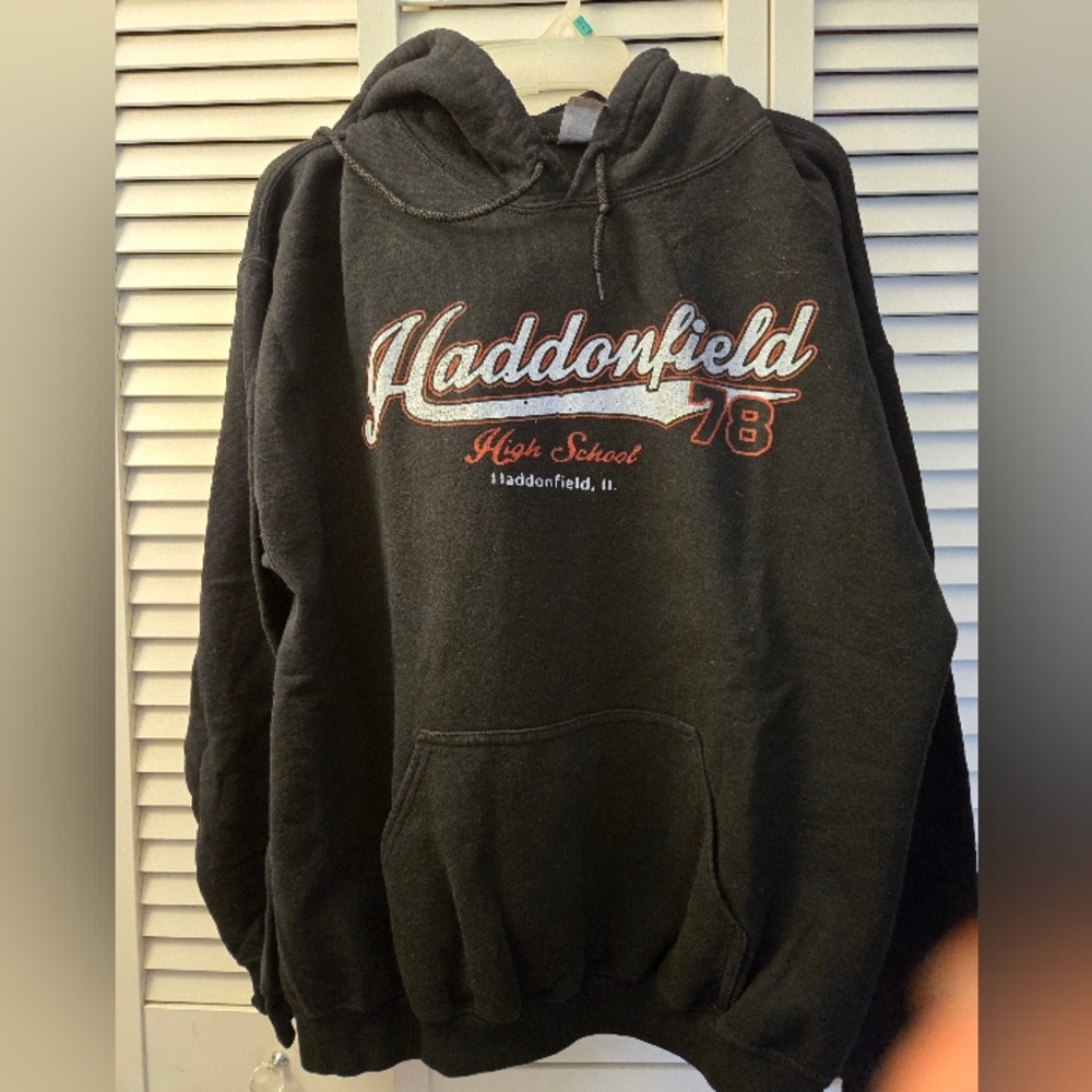 Gildan Black Hoodie with Haddonfield High School Design